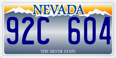 NV license plate 92C604