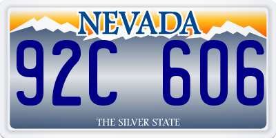 NV license plate 92C606