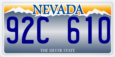 NV license plate 92C610