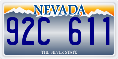 NV license plate 92C611