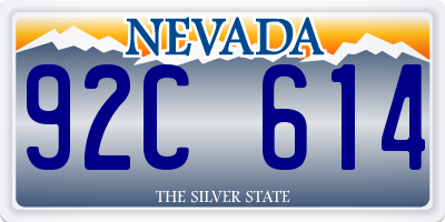 NV license plate 92C614