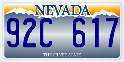 NV license plate 92C617