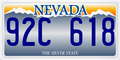 NV license plate 92C618