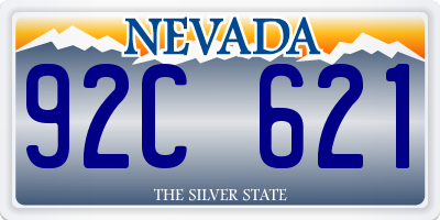NV license plate 92C621