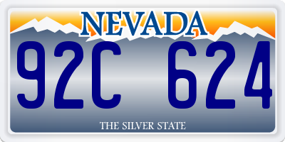 NV license plate 92C624