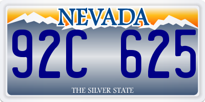 NV license plate 92C625