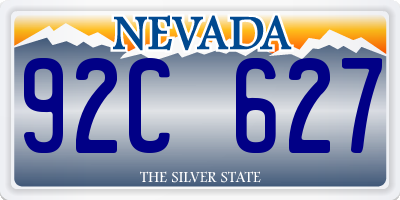 NV license plate 92C627