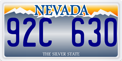 NV license plate 92C630