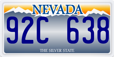 NV license plate 92C638