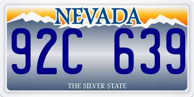 NV license plate 92C639