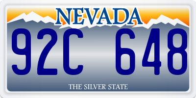 NV license plate 92C648