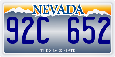 NV license plate 92C652