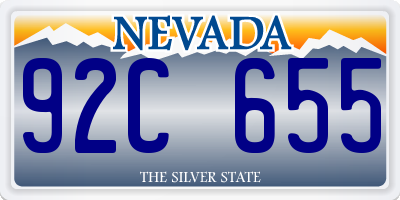 NV license plate 92C655