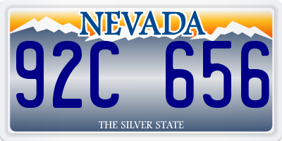 NV license plate 92C656