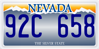 NV license plate 92C658