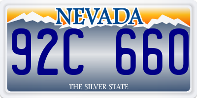 NV license plate 92C660