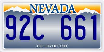 NV license plate 92C661