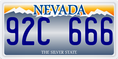 NV license plate 92C666