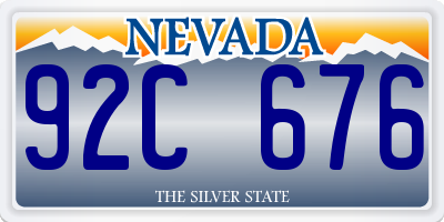 NV license plate 92C676