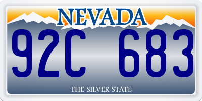 NV license plate 92C683
