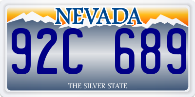 NV license plate 92C689