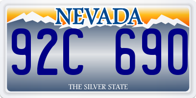 NV license plate 92C690