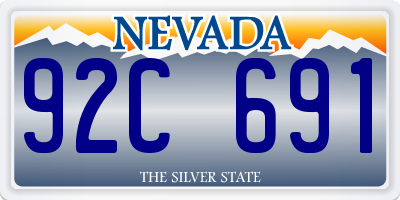 NV license plate 92C691