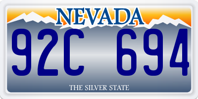 NV license plate 92C694