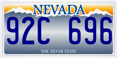 NV license plate 92C696
