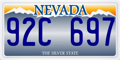 NV license plate 92C697