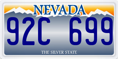 NV license plate 92C699