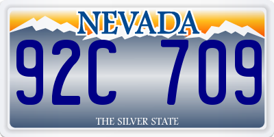 NV license plate 92C709