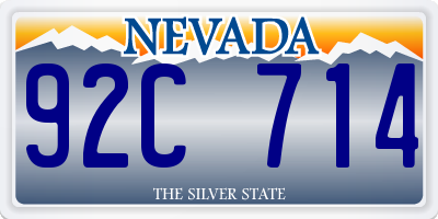 NV license plate 92C714