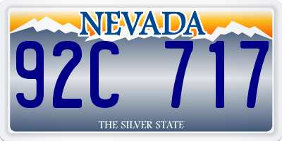 NV license plate 92C717