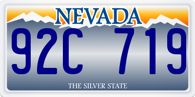 NV license plate 92C719