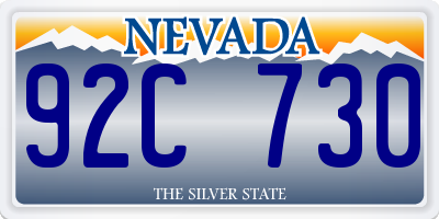 NV license plate 92C730