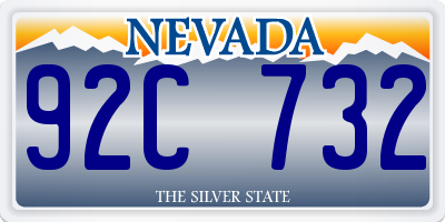 NV license plate 92C732