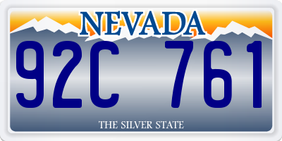 NV license plate 92C761