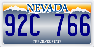 NV license plate 92C766