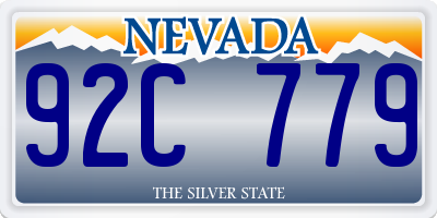 NV license plate 92C779