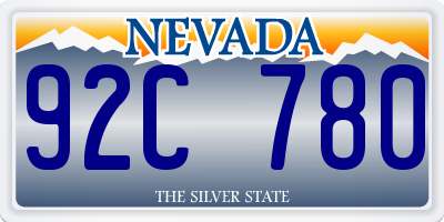 NV license plate 92C780