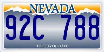 NV license plate 92C788