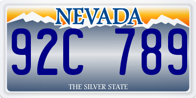NV license plate 92C789