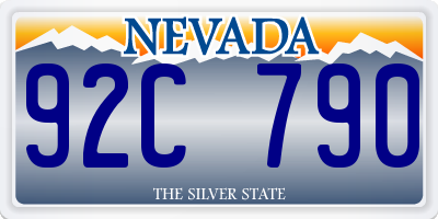 NV license plate 92C790