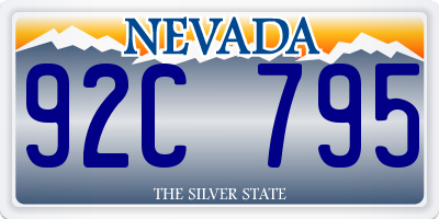 NV license plate 92C795