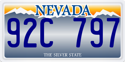 NV license plate 92C797