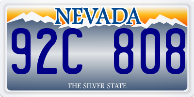 NV license plate 92C808