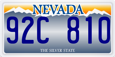 NV license plate 92C810