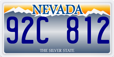 NV license plate 92C812