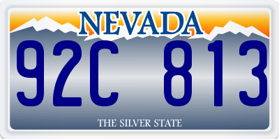 NV license plate 92C813